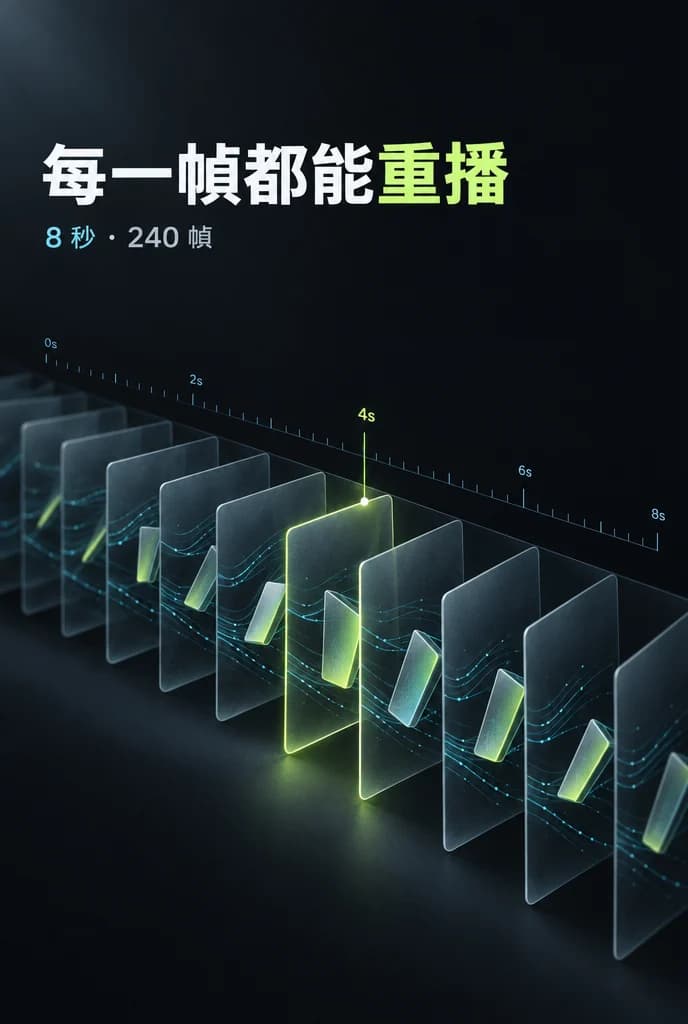 Claude Code 把影片拆成可重播的 240 幀