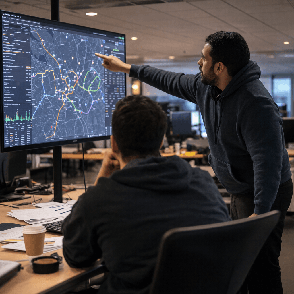 A route-scheduling copilot for a logistics provider
