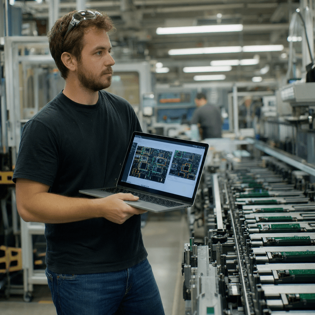 In-line visual inspection at an electronics plant