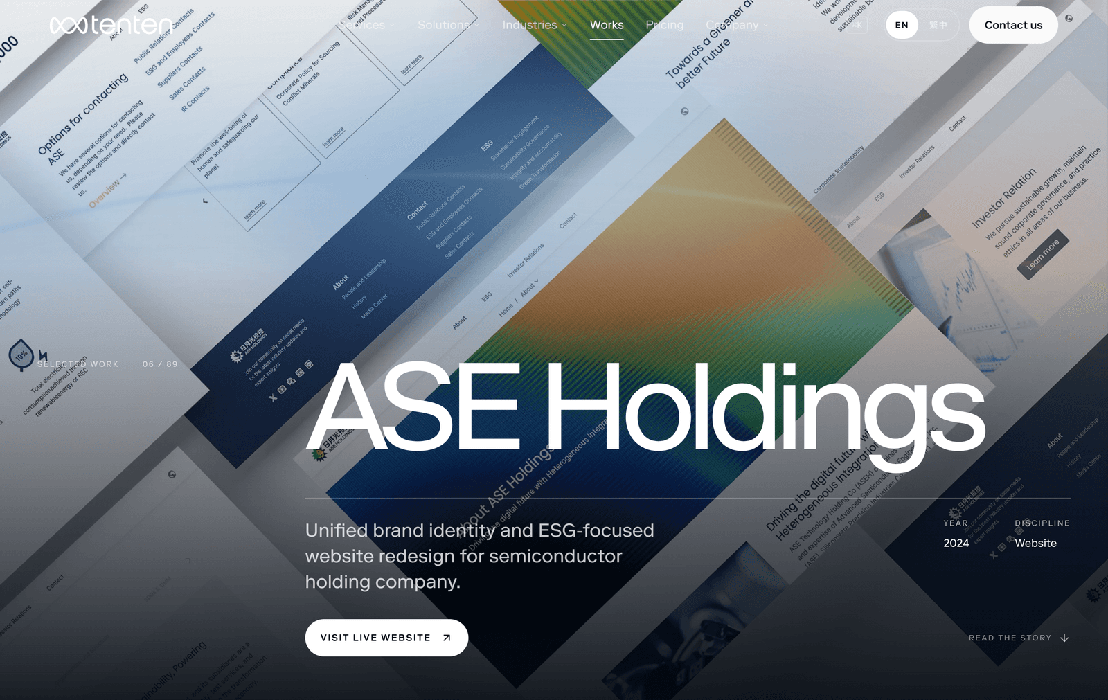 صفحة مشروع ASE Holdings في أعمال Tenten